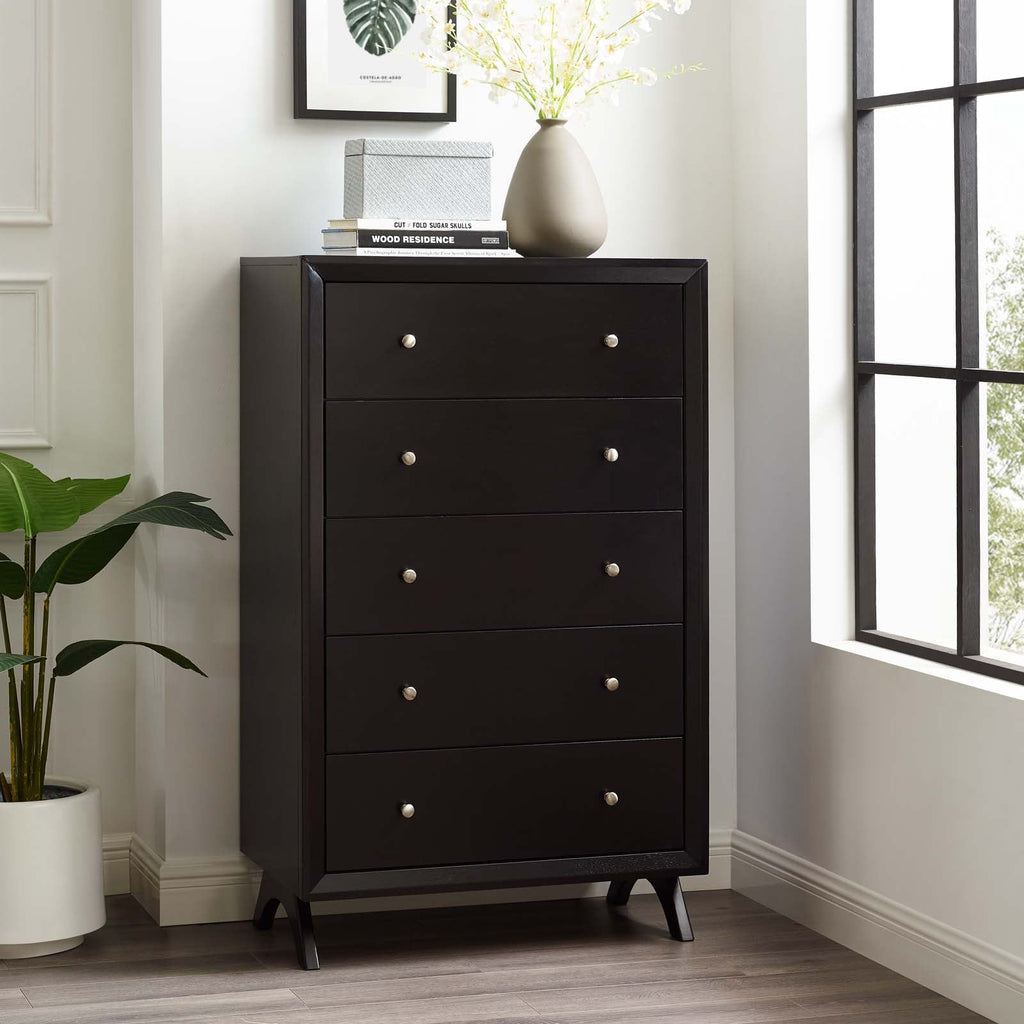 Providence Five-Drawer Chest or Stand in Cappuccino