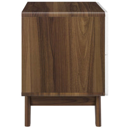 Origin Wood Nightstand or End Table in Walnut White