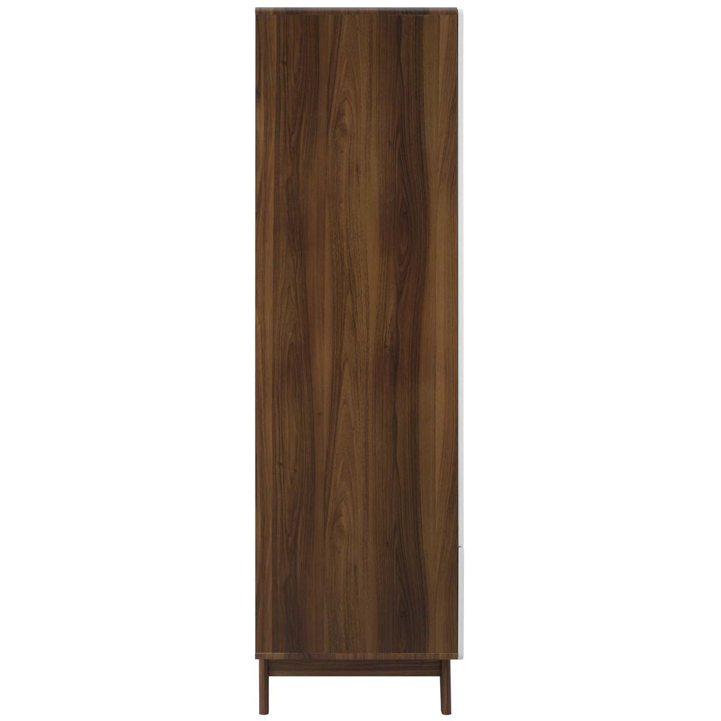 Origin Wood Wardrobe Cabinet in Walnut White