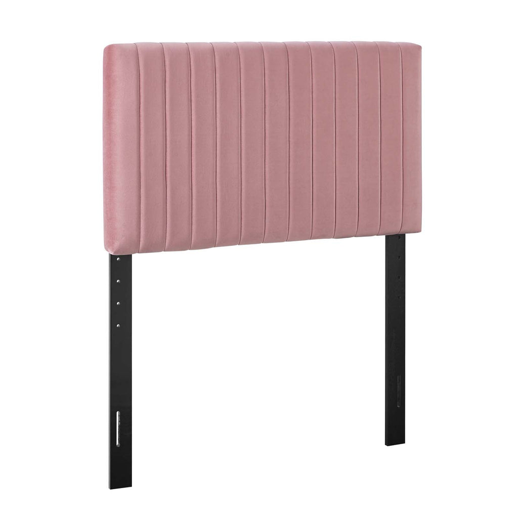 Keira Twin Performance Velvet Headboard in Dusty Rose