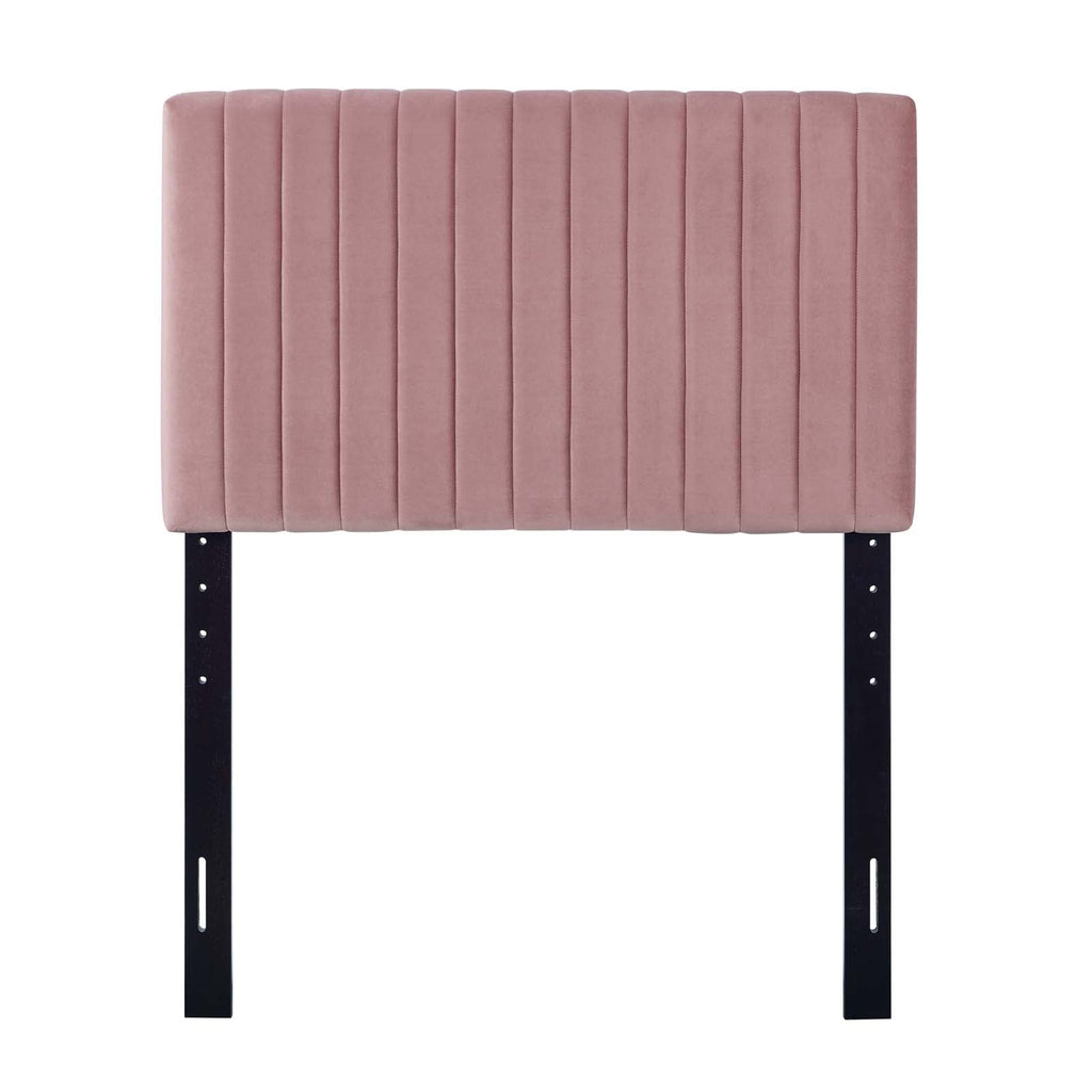 Keira Twin Performance Velvet Headboard in Dusty Rose