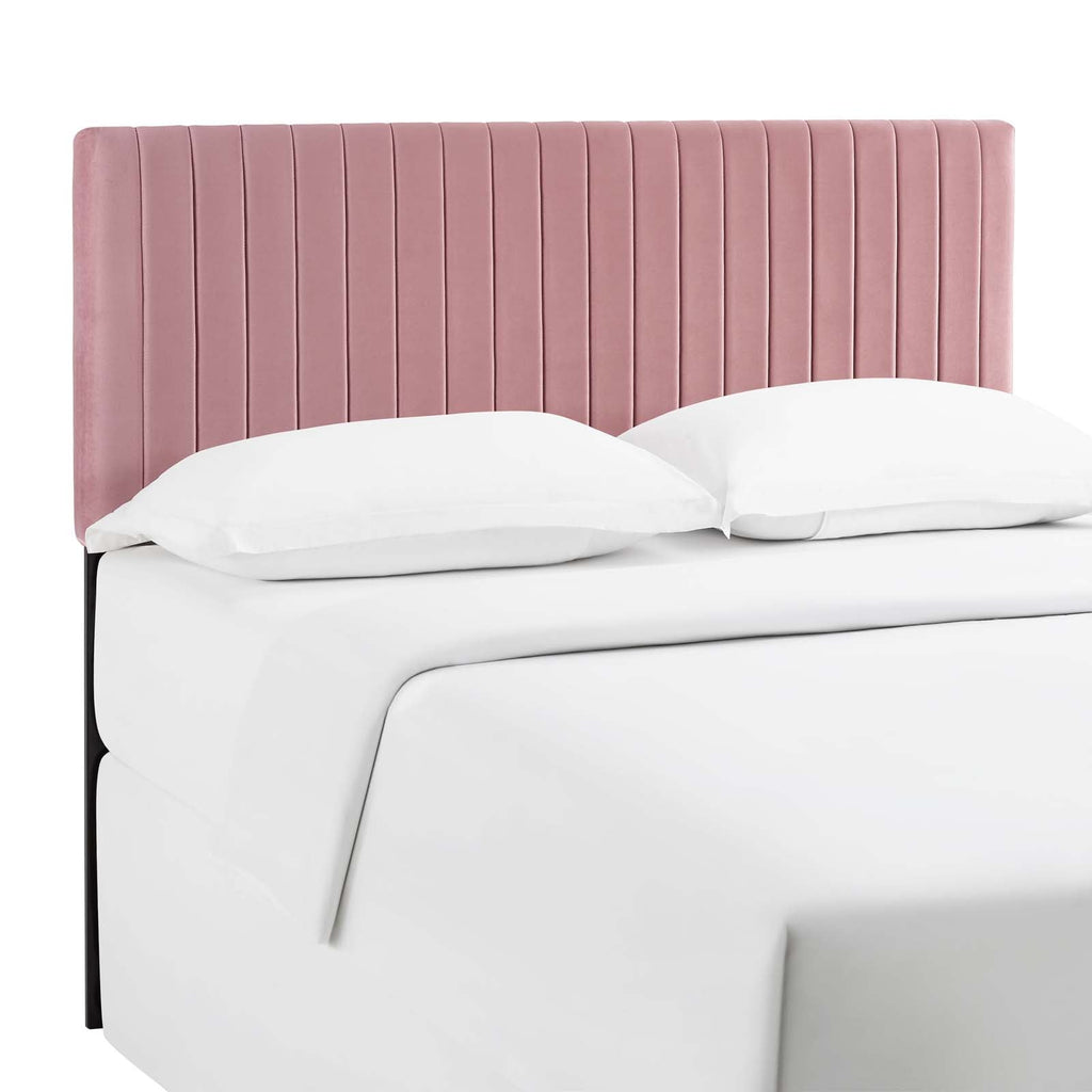 Keira King/California King Performance Velvet Headboard in Dusty Rose