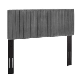 Keira King/California King Performance Velvet Headboard in Gray