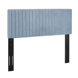 Keira King/California King Performance Velvet Headboard in Light Blue