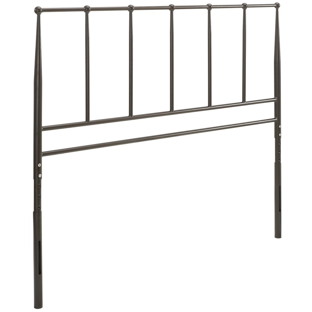 Kiana King Metal Stainless Steel Headboard in Brown