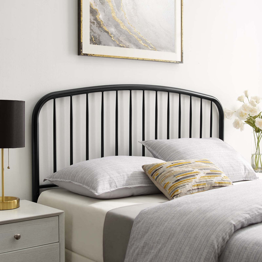 Nova Twin Metal Headboard in Black