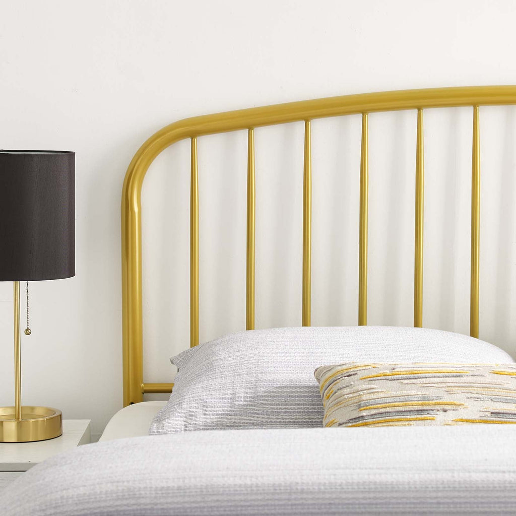 Nova Twin Metal Headboard in Gold