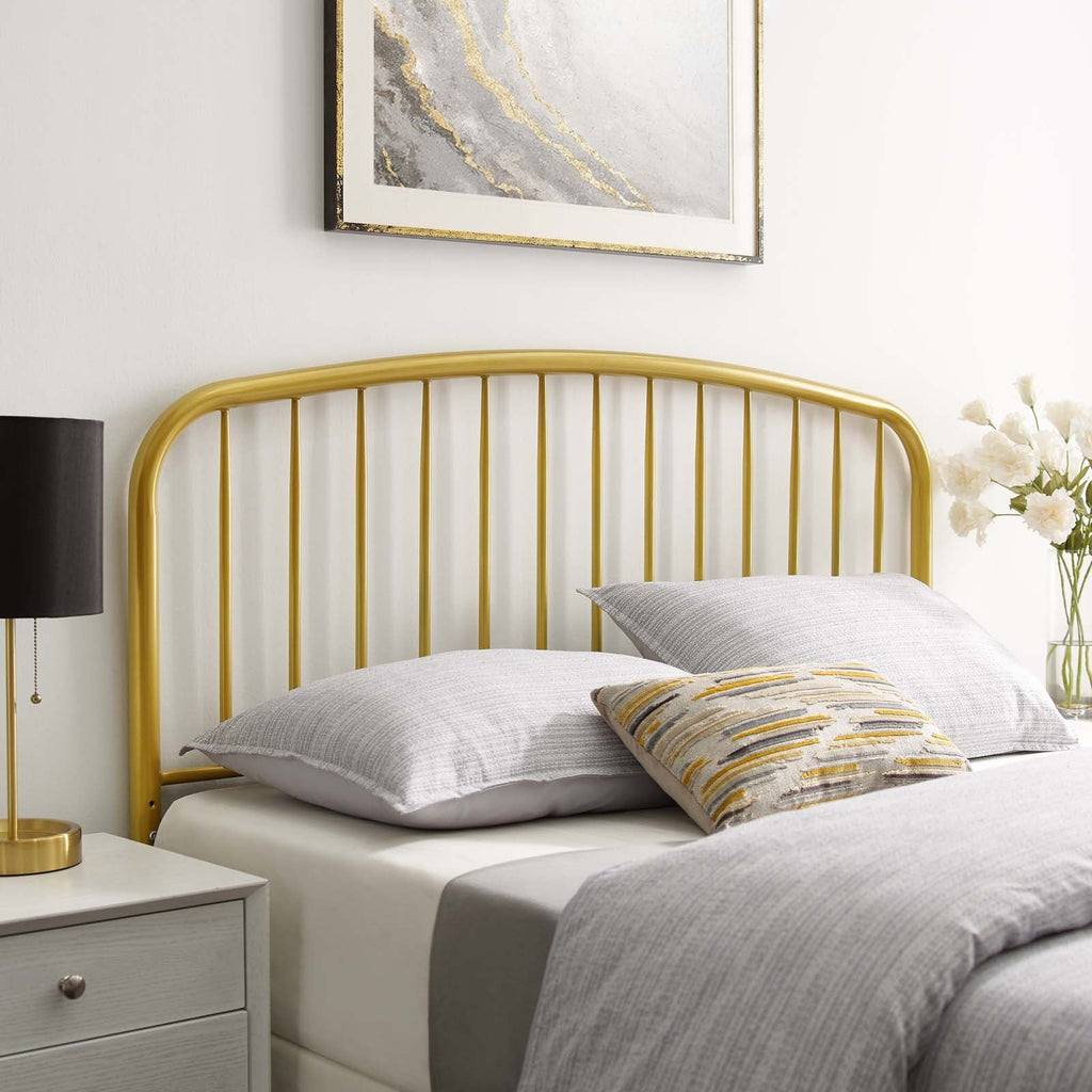 Nova Twin Metal Headboard in Gold