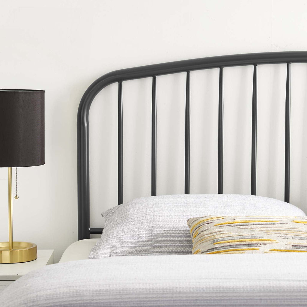 Nova Twin Metal Headboard in Gray