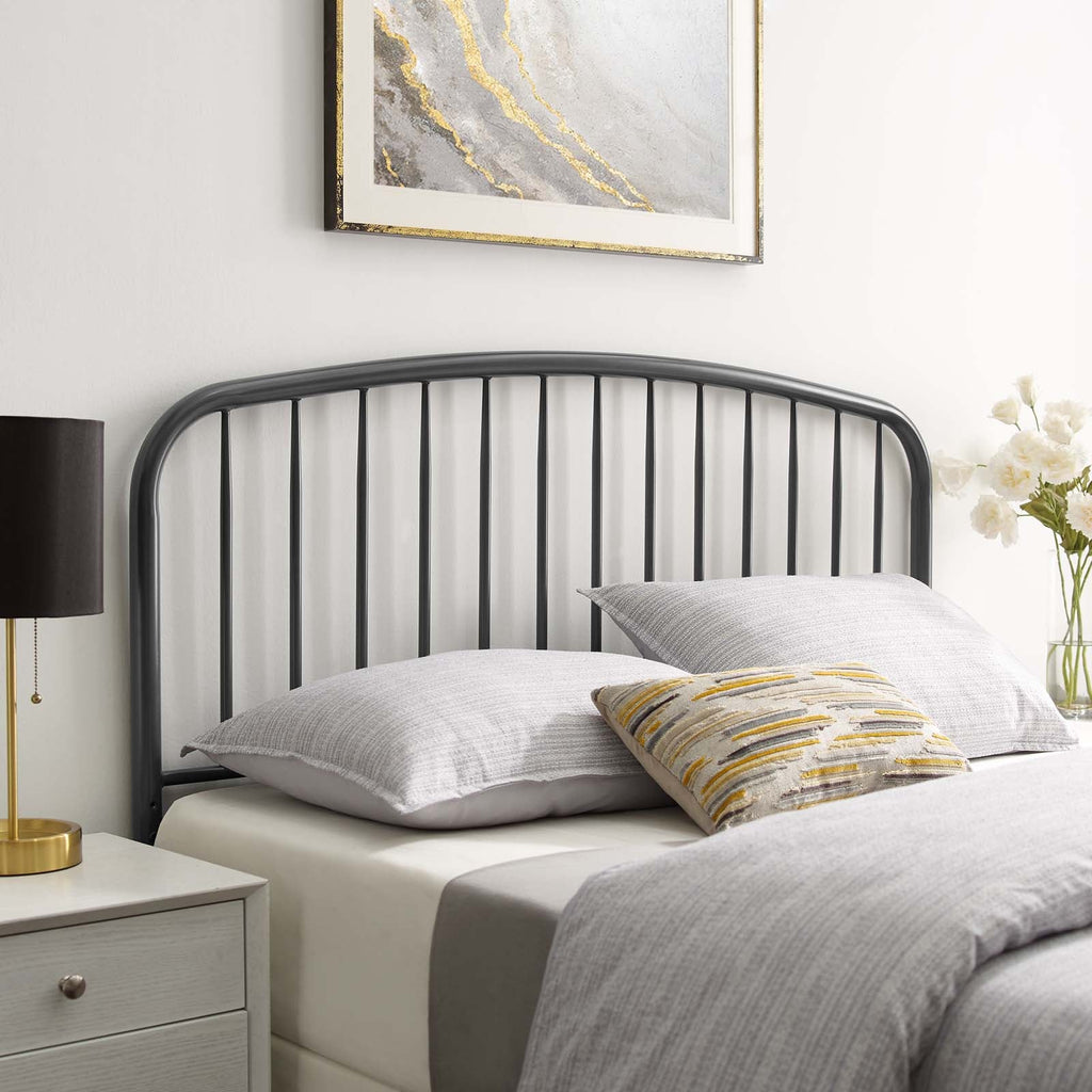 Nova Twin Metal Headboard in Gray