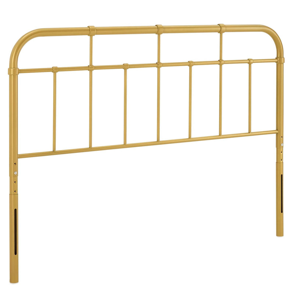 Alessia King Metal Headboard in Gold