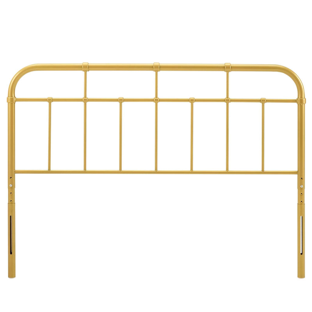 Alessia King Metal Headboard in Gold