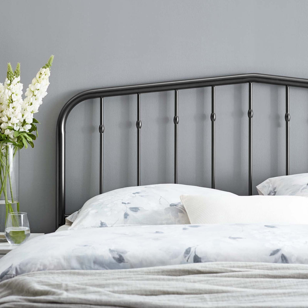 Lennon Twin Metal Headboard in Black