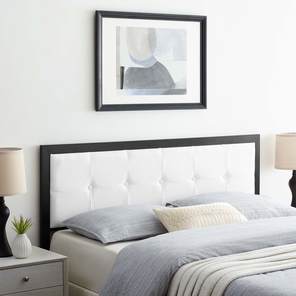 Teagan Tufted Full Headboard in Black White