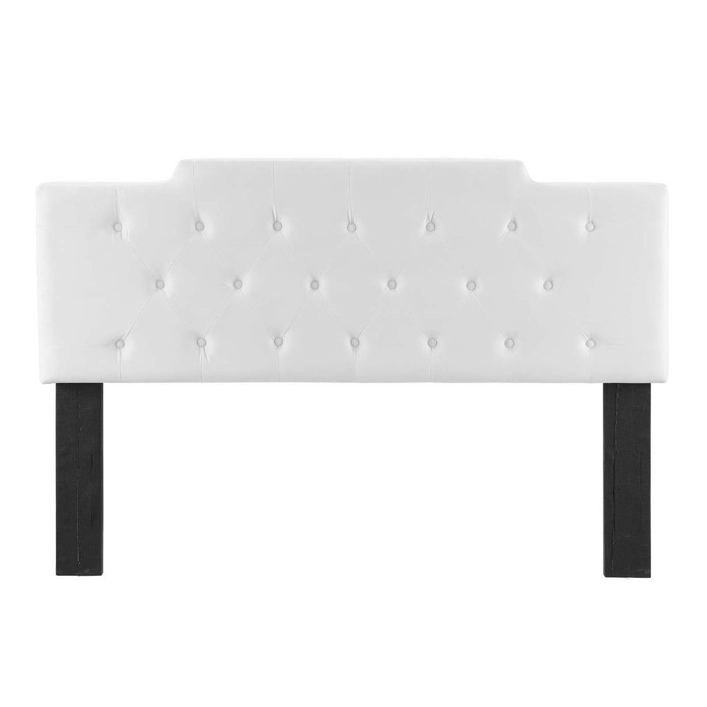 Juliet Tufted King/California King Performance Velvet Headboard in White