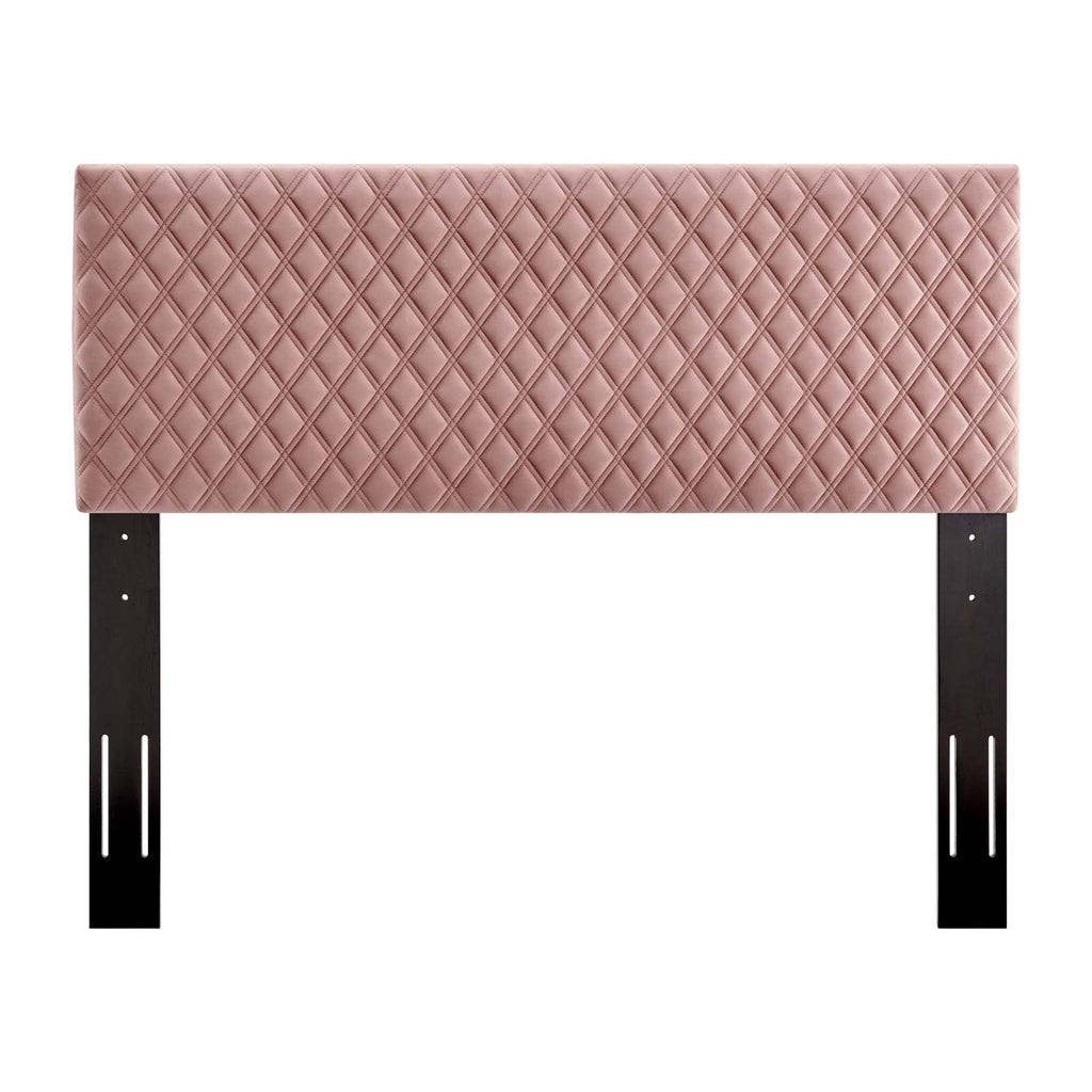 Angela Twin Performance Velvet Headboard in Dusty Rose