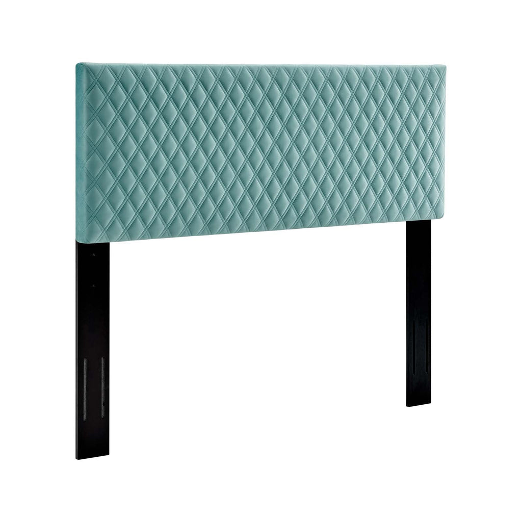 Angela Twin Performance Velvet Headboard in Mint