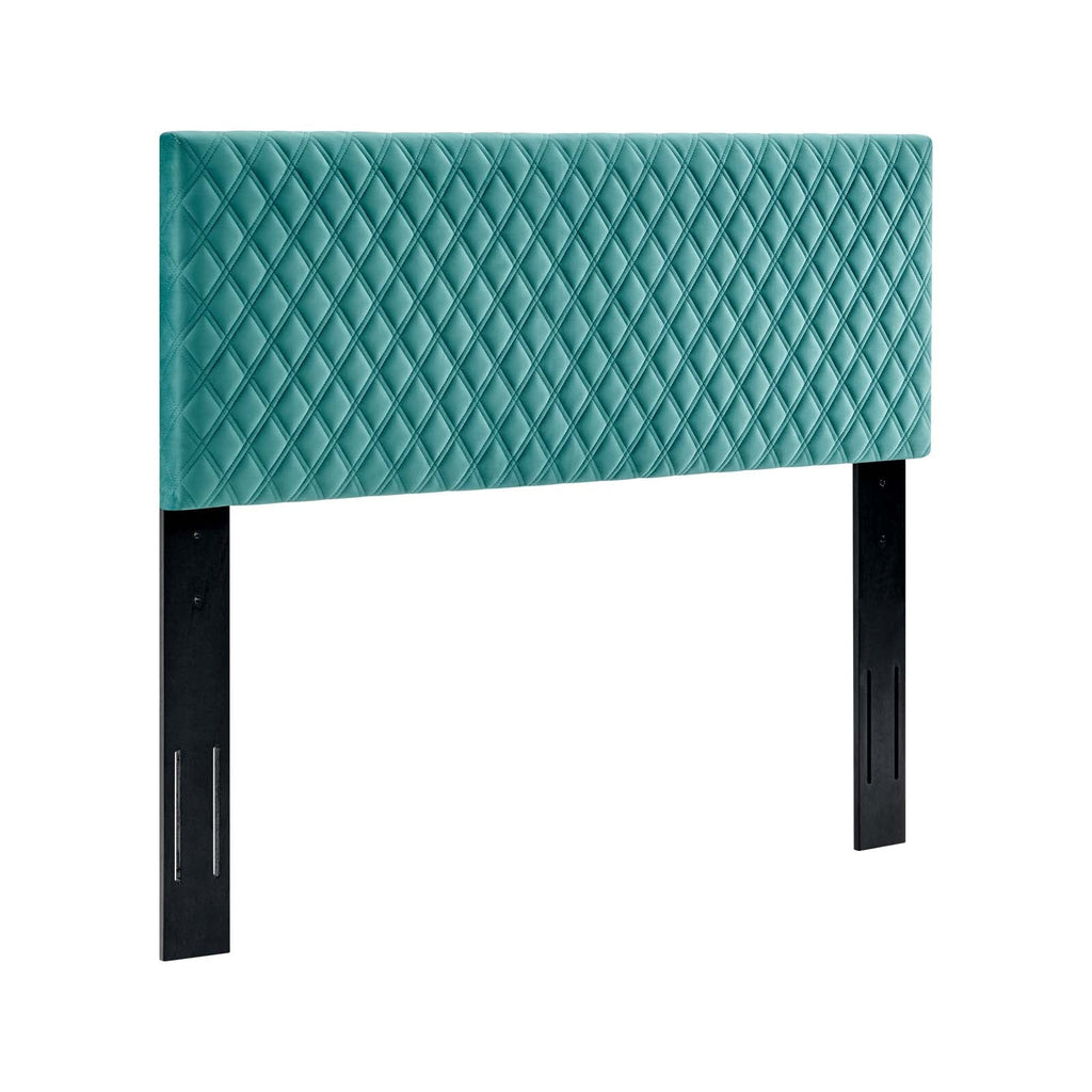 Angela Twin Performance Velvet Headboard in Teal