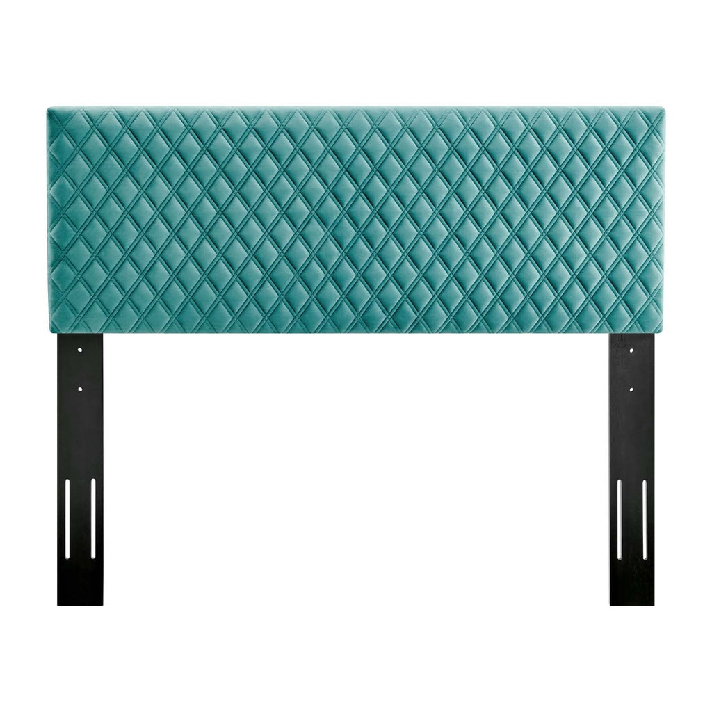 Angela Twin Performance Velvet Headboard in Teal