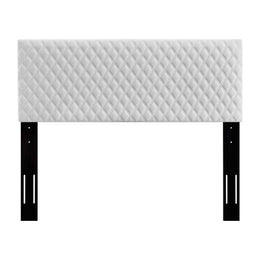 Angela Twin Performance Velvet Headboard in White