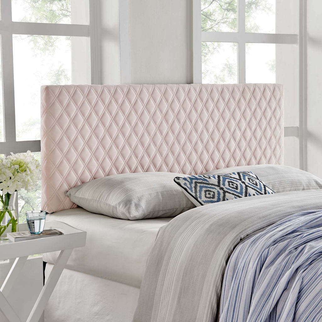 Angela Full/Queen Performance Velvet Headboard in Pink