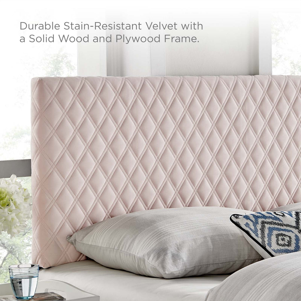 Angela Full/Queen Performance Velvet Headboard in Pink