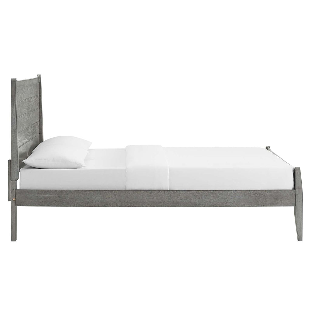 Georgia Wood Platform Bed, Grey