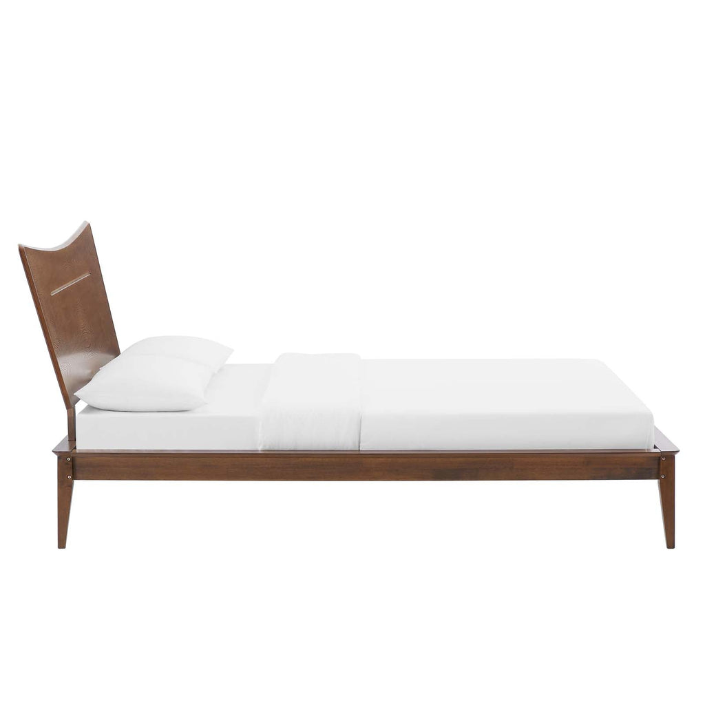 Astra Wood Platform Bed, Walnut