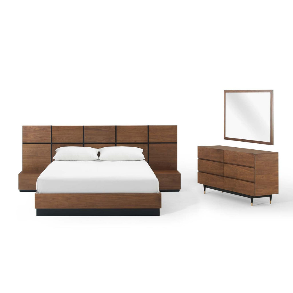 Caima 5-Piece Bedroom Set in Walnut-2