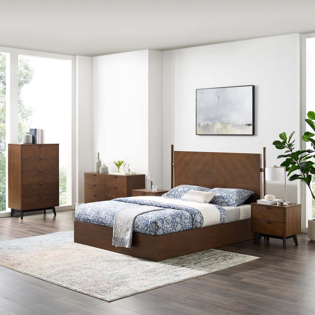 Kali 5-Piece Bedroom Set in Walnut-1