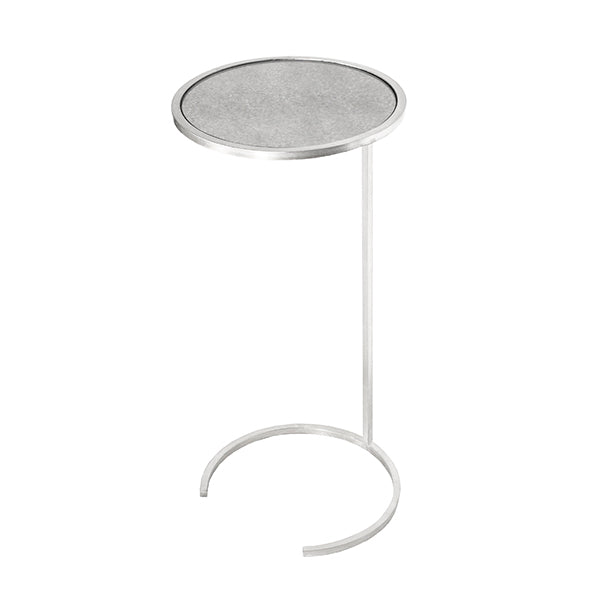 Round Cigar Table Champagne Silver Leaf