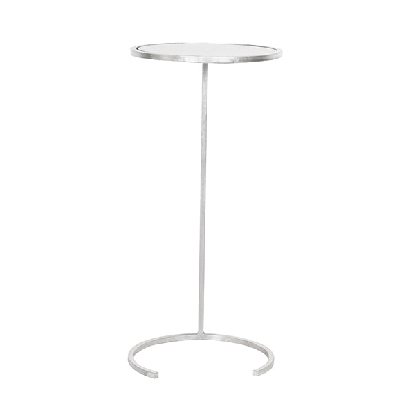 Round Cigar Table Champagne Silver Leaf