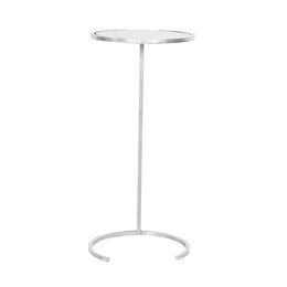 Round Cigar Table Champagne Silver Leaf