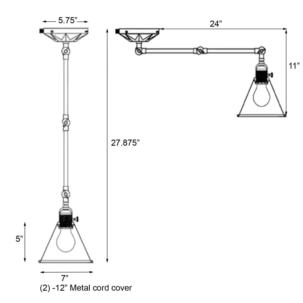 Morgan 1 Light Task Sconce