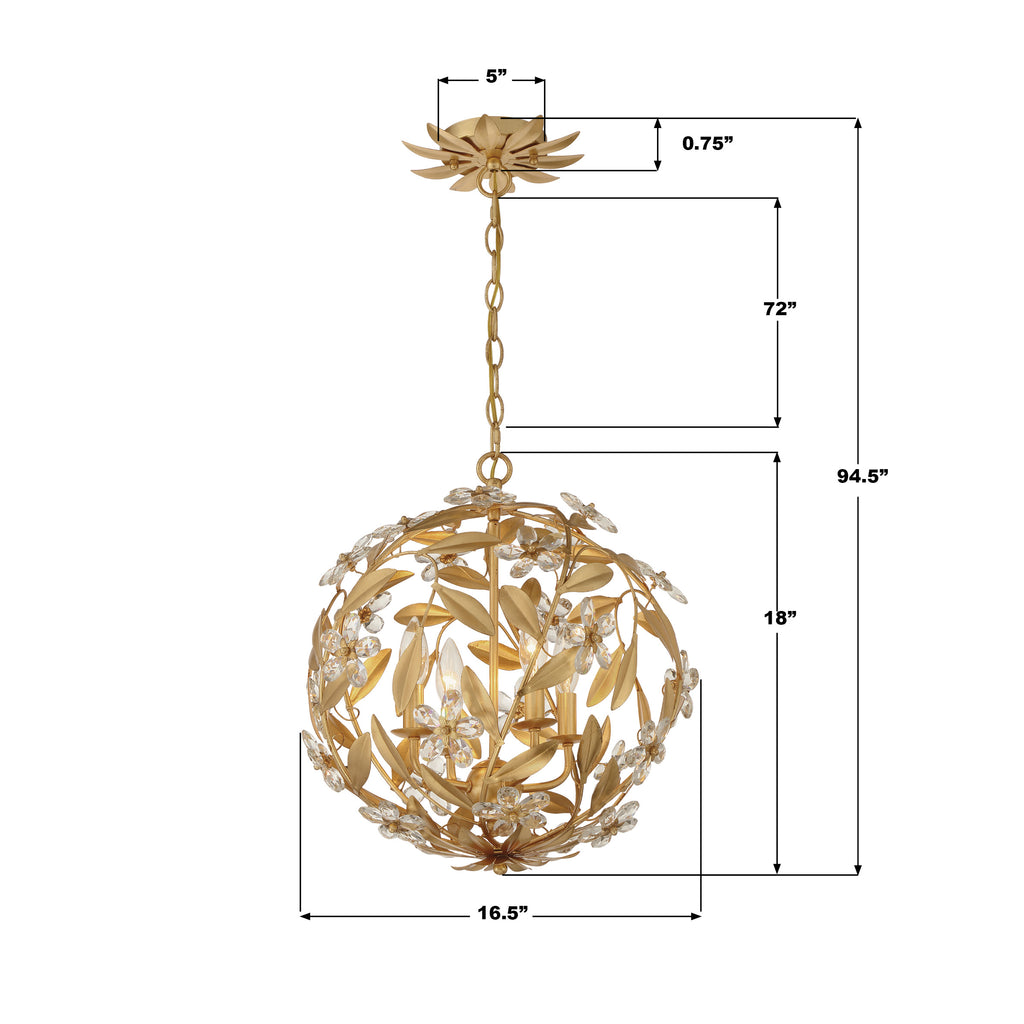 Marselle 4 Light Mini Pendant