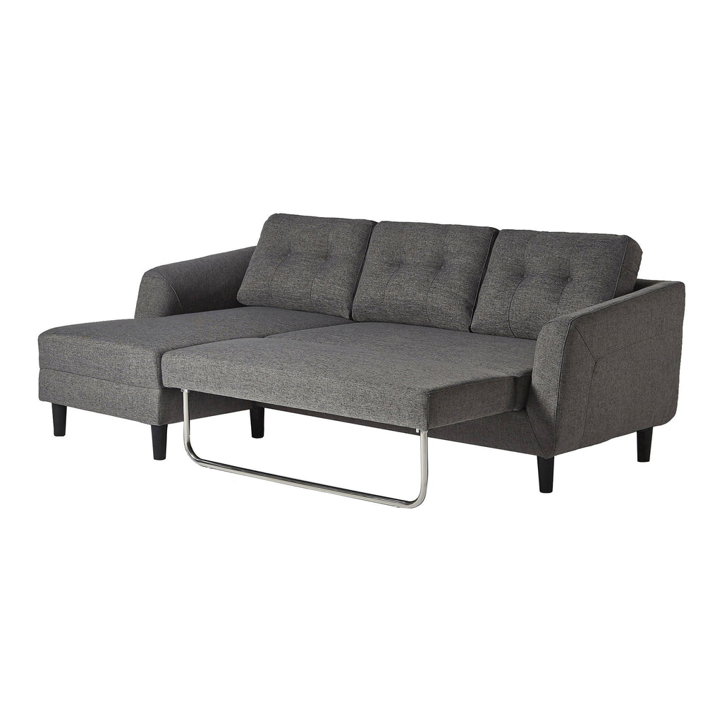 Belagio Left Facing Sofa Bed With Chaise, Grey