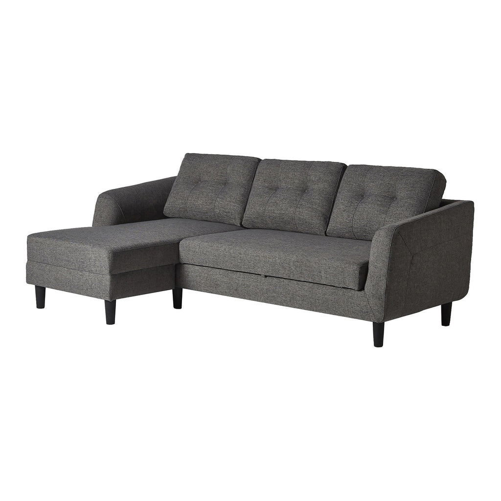 Belagio Left Facing Sofa Bed With Chaise, Grey