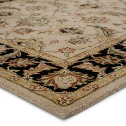 Jaipur Living Selene Handmade Floral Beige/ Black Runner Rug