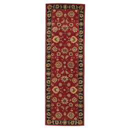 Jaipur Living Anthea Handmade Floral Red/ Black Runner Rug