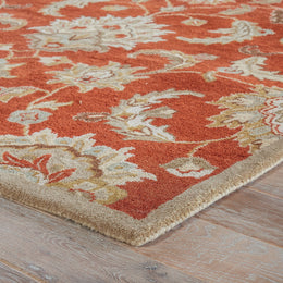 Jaipur Living Abers Handmade Floral Orange/ Tan Area Rug