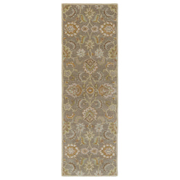 Jaipur Living Abers Handmade Floral Gray/ Beige Runner Rug