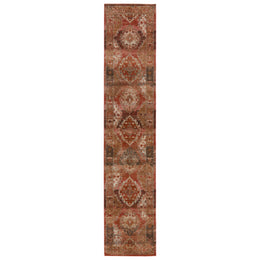 Vibe by Jaipur Living Lia Medallion Rust/ Pink Runner Rug