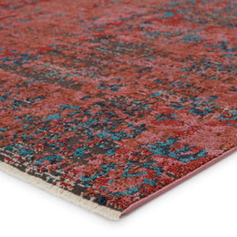 Vibe by Jaipur Living Ezlyn Abstract Red/ Teal Runner Rug