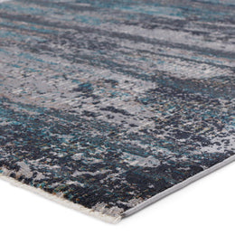 Vibe by Jaipur Living Aubra Abstract Teal/ Gray Runner Rug