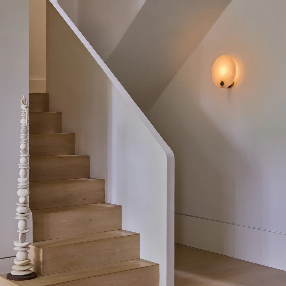 Magma Wall Light - Solid Brass & Polar White