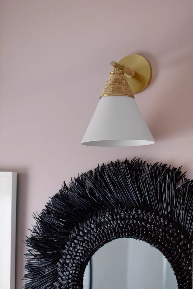 Mica Sconce, Aged Brass