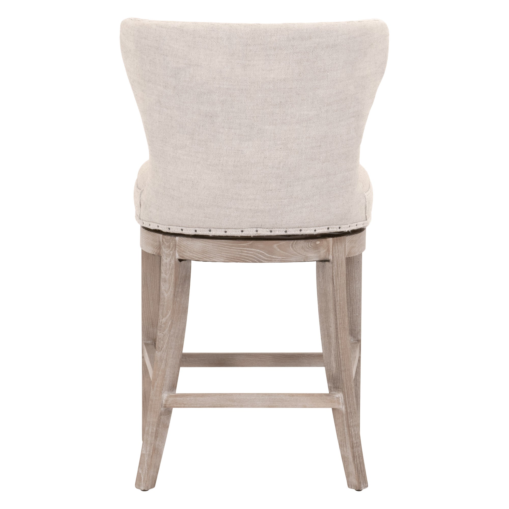 Milton Swivel Counter Stool, Bisque French Linen