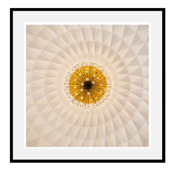 Modernist Dome Ceiling Located In A Modernist Cinema In Madrid Spain On Rag Paper