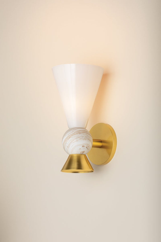 Mona Wall Sconce, Aged Brass