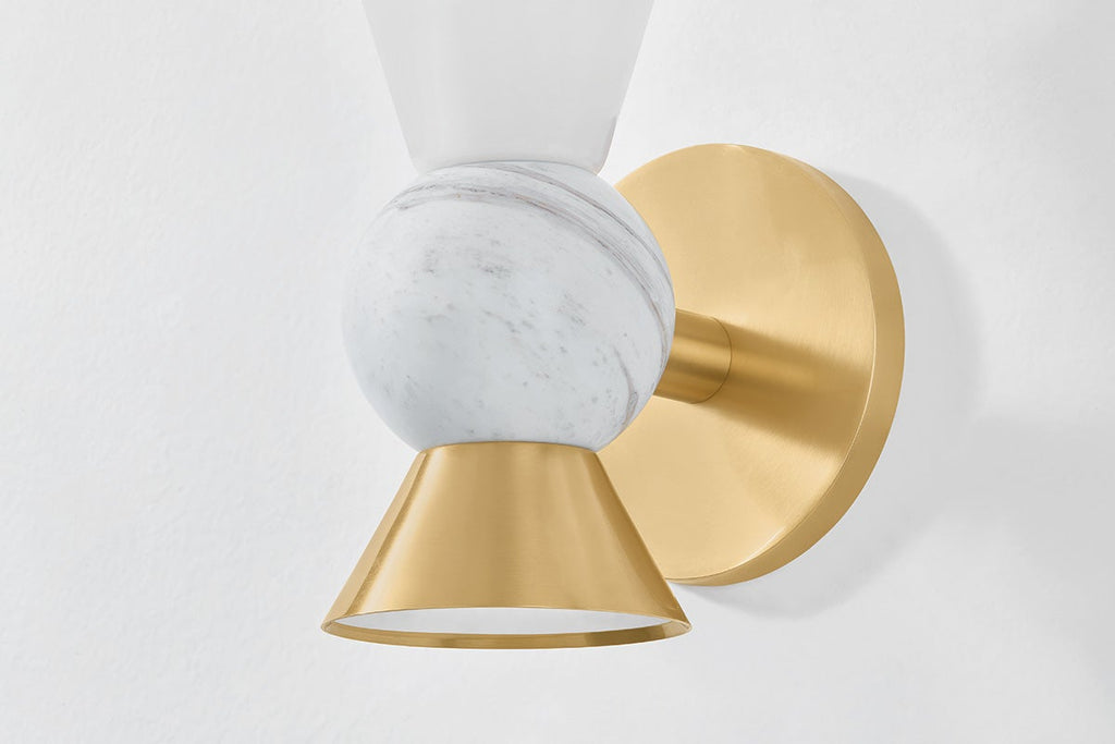 Mona Wall Sconce, Aged Brass